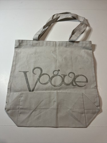 Vogue tote bag - vogue, silver
