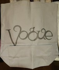Vogue Silver Logo Tote Bag
