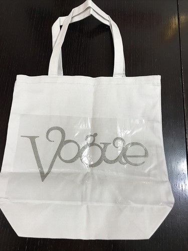 Vogue silver logoed tote - silver,
